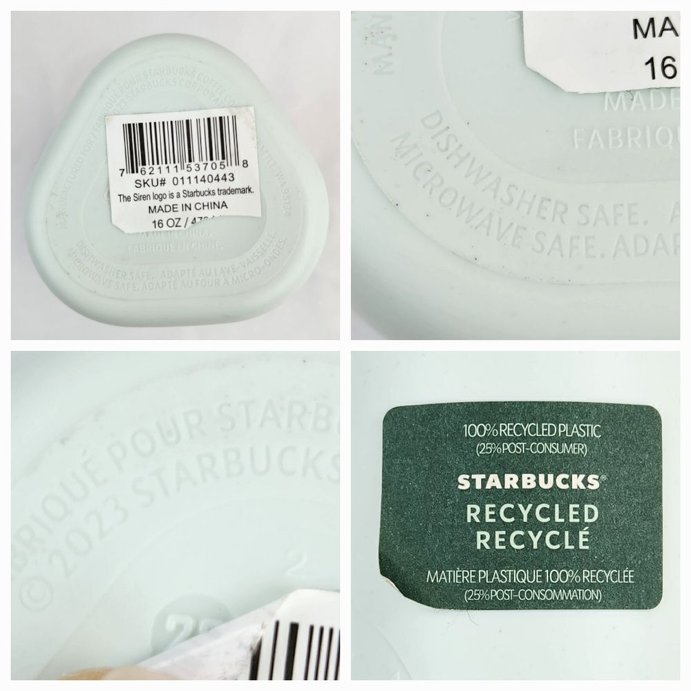 🔸️NWT Starbucks 2023 Mint Core Collection Recycled Plastic 16oz Tumbler - Picture 10 of 11